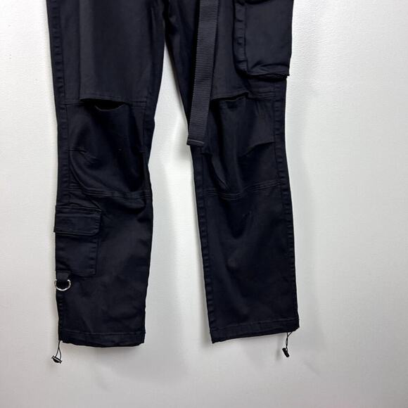 NWT Fashion Nova Operation Cargo Black Utility Jogger Pants Large New High Rise - Picture 4 of 6